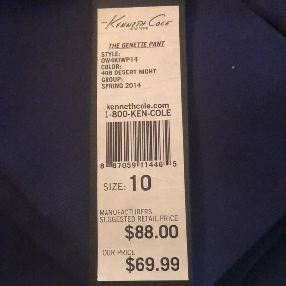 Blue dress pants with front zipper detailing - Picture 4 of 4